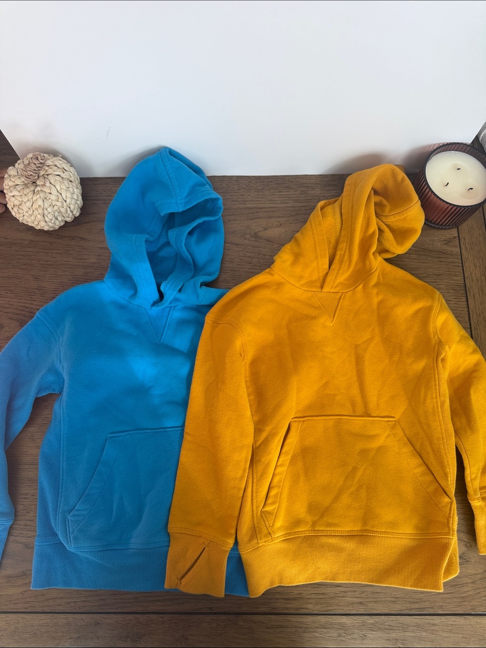 all in motion Blue and Mustard Kids' Hoodies Set